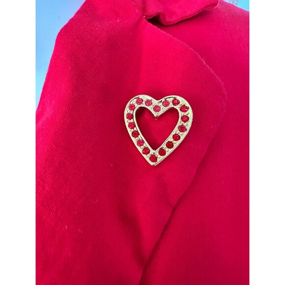 Ashley By 26 International Vintage Y2k Short Red Blazer Suit Jacket size Small - Picture 4 of 8